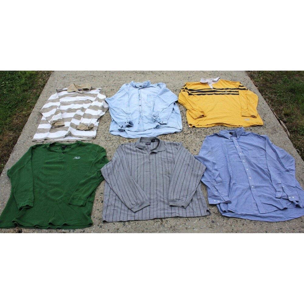 3XLT/3XL/XXL Mens Shirts Lot Of 6 Long Sleeve Button Down Big & Tall Button Up